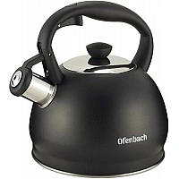 Чайник Ofenbach Magic Kettle 2л з нержавіючої сталі зі свистком, чорний матовий NB-100300
