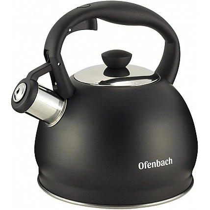 Ofenbach Magic Kettle 2L stainless steel whistling kettle, black matte NB-100300