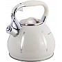Kamille Marshmallow 3L Stainless Steel Whistling Kettle, Beige KM-0691A-WH