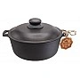 "Nasha Maisternya" 3-liter Cast Iron Pot with Aluminum Lid, ST-T402C2 Cauldron