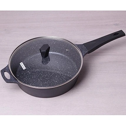 Сковорода-сотейник Kamille Fry Pan Ø28см с мраморным антипригарным покрытием KM-4403