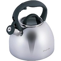 Kamille Whistling Kettle 2.7L stainless steel kettle with whistle and glass lid (gray handle) KM-1088