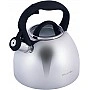Чайник Kamille Whistling Kettle 2.7л из нержавеющей стали со свистком и стеклянной крышкой (черная ручка) KM-1089