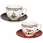 Set of 2 "Christmas Fairy Tale" Porcelain Cups with Saucers, 240 ml, BD-311-138