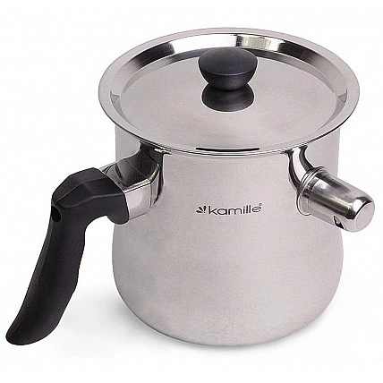 Молоковарка Kamille 1л со свистком и стальной крышкой KM-5840