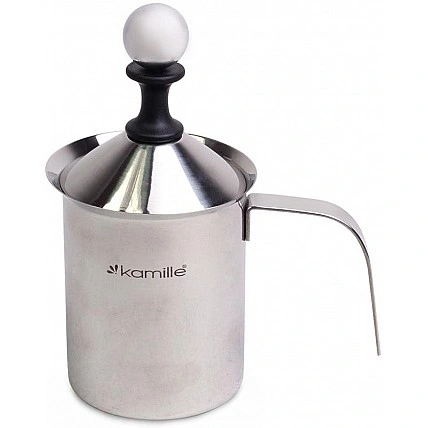 Вспениватель для молока Kamille Frother 400мл, ручной KM-5841