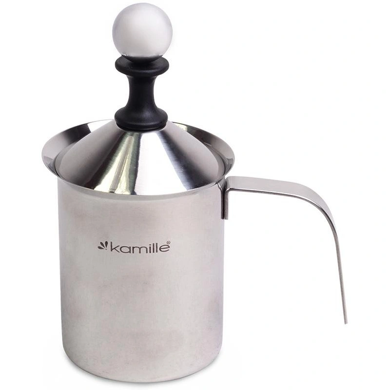 Вспениватель для молока Kamille Frother 400мл, ручной KM-5841