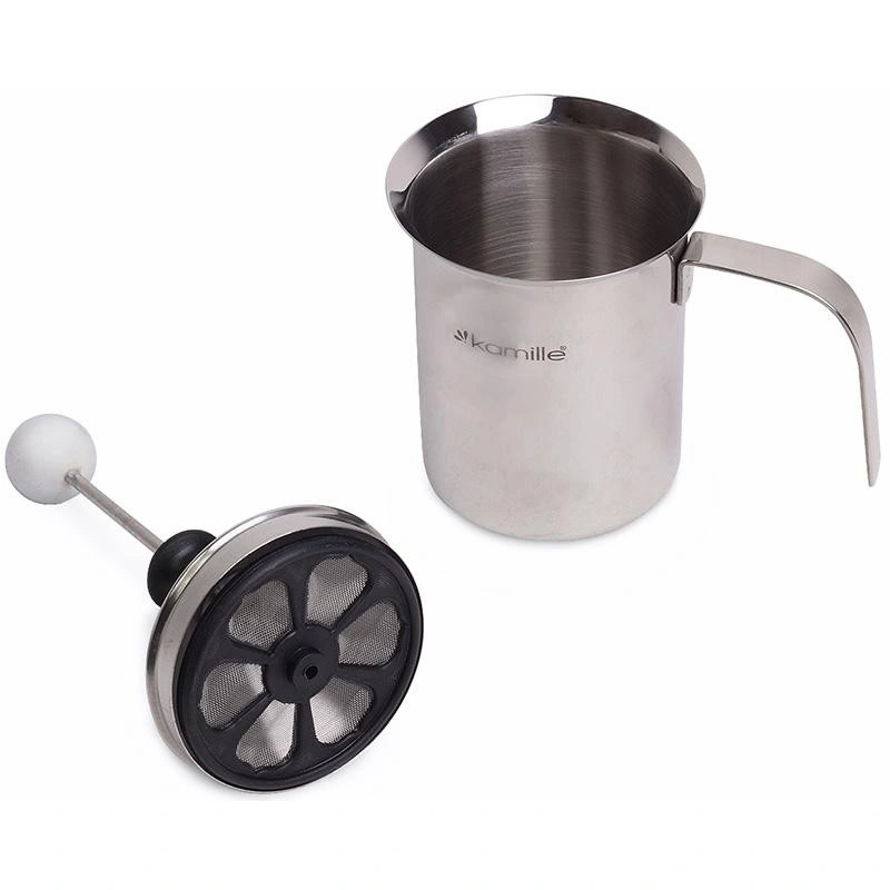 Вспениватель для молока Kamille Frother 400мл, ручной KM-5841