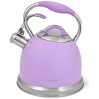 Чайник Fissman Felicity 2.6л из нержавеющей стали, со свистком, сиреневый FN-5960