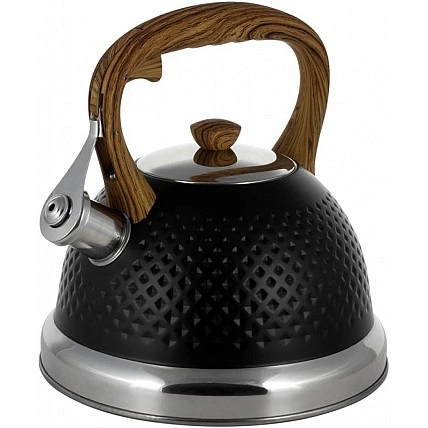 Чайник Kamille Whistling Kettle Black 2.7л нержавеющая сталь со свистком KM-1098-BL