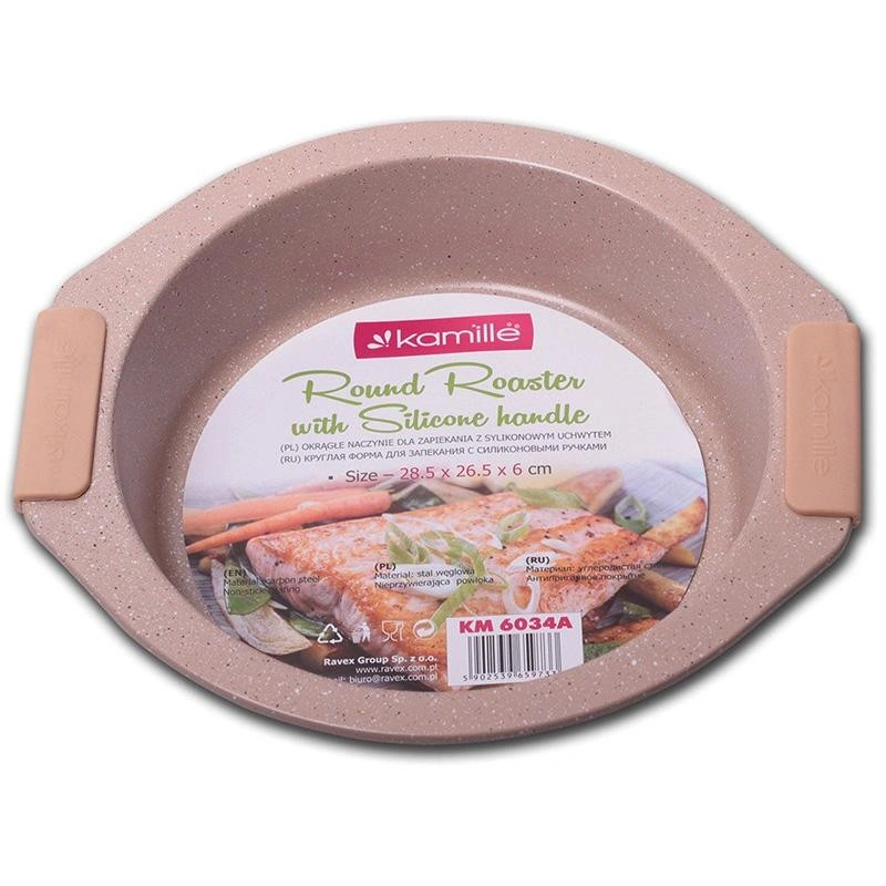 Форма Kamille Marble Ø26.5 силиконовыми ручками KM-6034A