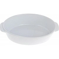 Форма Augsburg овальная для выпечки 35х22х8.5см керамическая (белая) BD-319-343