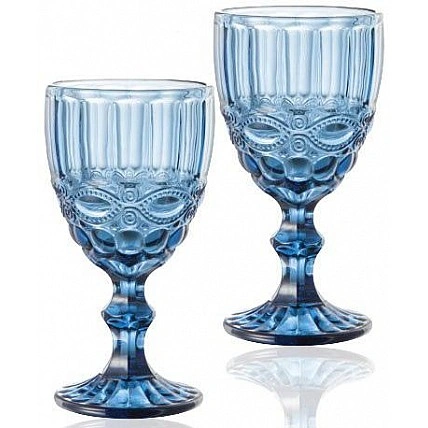 Набор 6 бокалов для вина Elodia Винтаж 340мл, кобальтовое стекло ST-9456-BL