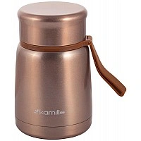 Термос пищевой Kamille Gold, 530мл из нержавеющей стали, золотой KM-2099G
