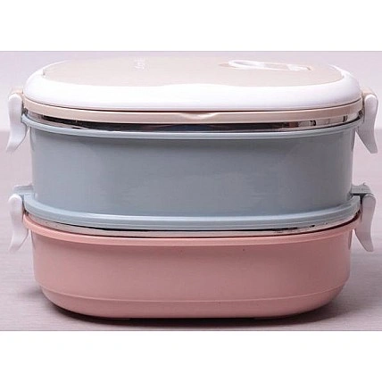 Ланч-бокс Kamille Food Box 2 емкости по 700мл, 20х14.5х13.5см KM-2125