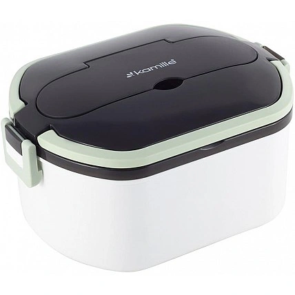 Ланч-бокс Kamille Snack 750мл, пластик и нержавеющая сталь, белый KM-2138WH