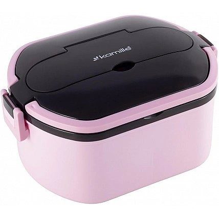 Ланч-бокс Kamille Snack 750мл, пластик и нержавеющая сталь, розовый KM-2138PN