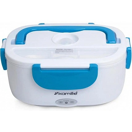Ланч-бокс Kamille Snack 450мл + 650мл с подогревом (220V), голубой KM-2130B