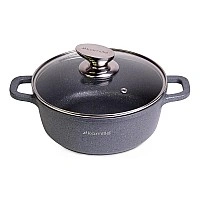 Кастрюля Kamille Landes Grey 4.5л с литыми алюминиевыми ручками KM-4425