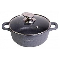 Кастрюля Kamille Landes Grey 6.5л с литыми алюминиевыми ручками KM-4426