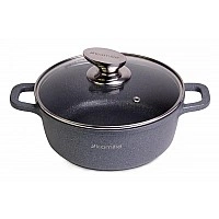 Кастрюля Kamille Landes Grey 2.3л с литыми алюминиевыми ручками KM-4424