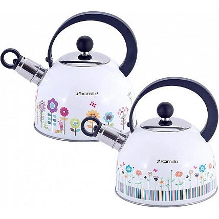 Чайник Kamille Meadow 1.8л из нержавеющей стали со свистком KM-1079