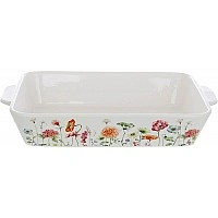 Форма для запекания и сервировки Flower Garden фарфоровая 34х20х5.5см BD-K074