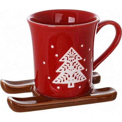 Чашка рождественская фарфоровая "Сани Санты" 150мл BD-311-130