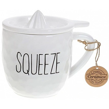 Кружка керамическая SQUEEZE 500мл с соковыжималкой для цитрусовый BD-979-330
