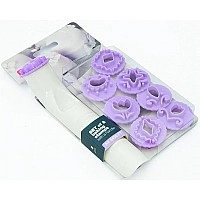 Set of 8 Fissman Decorator stamps for cookies Ø3cm with handle