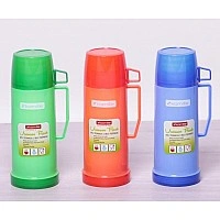 Термос Kamille Glass 600мл зеркальная колба с 2 чашками KM-2071