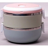 Ланч-бокс Kamille Food Box 2 емкости по 700мл, 16.5х15х13.5см KM-2116