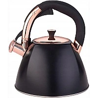 Чайник Kamille Whistling Kettle Black&Rose 3л из нержавеющей стали со свистком KM-0864