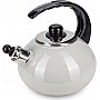 Чайник эмалированный Kamille "Boiling Water" 2.5л со свистком, бежевый глянец KM-1039B