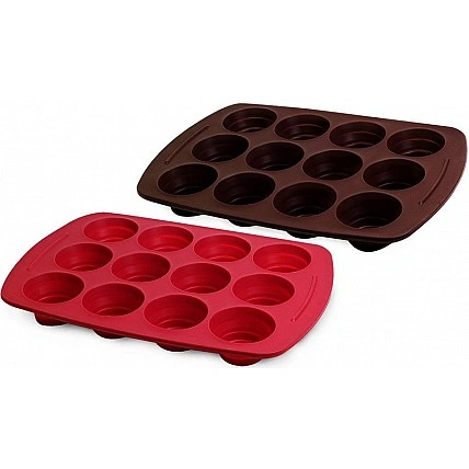 Форма-планшет Kamille для кексов и маффинов со складными ячейками, на 12 кексов KM-7755