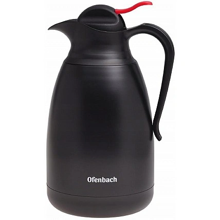 Термос-кувшин Ofenbach "Конференция" 1500мл, с вакуумной стальной колбой, черный/матовый NB-101332