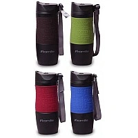 Термокружка Kamille Coffee 480мл с ремешком, нержавеющая сталь KM-2067