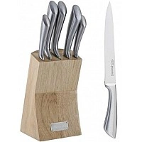 Kamille Perfection&Style Knife Set 5 Kitchen Knives and Rubber Block Stand KM-5133