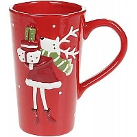 Ceramic mug "Deer with gifts" 500ml, tall BD-834-338