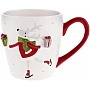 Ceramic mugs "Deer with a Gift" 2 pieces of 470ml, white BD-834-350
