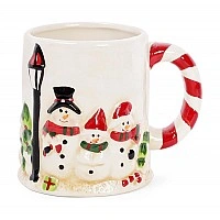 Set of 2 Ceramic Mugs "Snowman Trio" 525ml BD-827-832