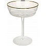 Set of 6 "Breeze" flutes for champagne 300ml, glass with a golden rim BD-992-317