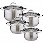 Kamille Mystery 4 pot set 2.1L, 2.9L, 4L, 6.5L KM-4708S