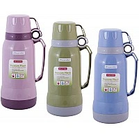 Термос Kamille Glass Nigella 1800мл зеркальная колба и 2 чашки KM-2024