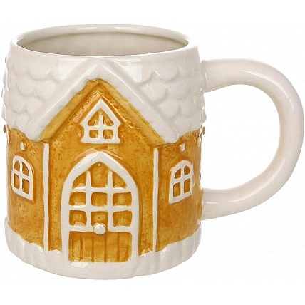 Набір із 4 керамічних чашок «Пряниковий будиночок» 400 мл BD-928-189