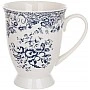 Set of 6 porcelain mugs "English Rose" 320ml, blue ornament BD-K192
