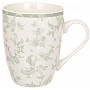 Porcelain mugs (tea cups) "Floral Green" 6 mugs 350 ml BD-K208