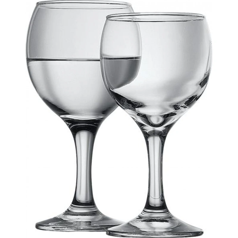 Набір 12 скляних винних фужерів скляних Bistro 220мл (винний келих) PB-44412-12