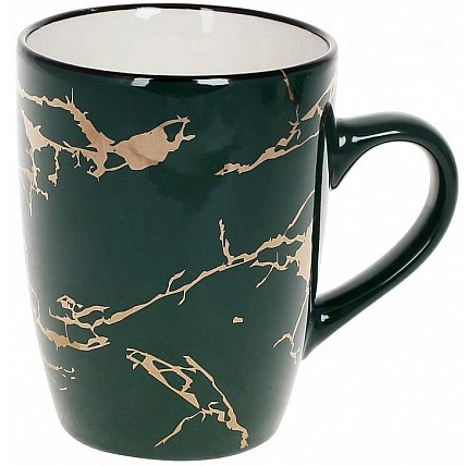 Кухоль порцеляновий "Зелений Мармур" 360мл BD-905-240