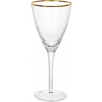 Set of 4 Donna Ice wine glasses 370ml, glass with golden edge BD-579-239
